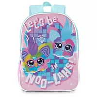 Furby 15" Girls Backpack With Padded Straps & Zip Compartment - Ideal Toddler Bookbag For School & Travel