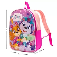 Paw Patrol 15" Girls Backpack With Padded Straps & Zip Compartment - Ideal Toddler Bookbag For School & Travel
