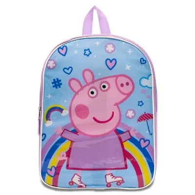 Peppa Pig 15" Girls Backpack With Padded Straps & Zip Compartment - Ideal Toddler Bookbag For School & Travel