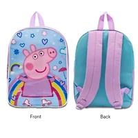 Peppa Pig 15" Girls Backpack With Padded Straps & Zip Compartment - Ideal Toddler Bookbag For School & Travel