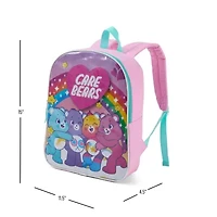 Care Bears 15" Girls Backpack With Padded Straps & Zip Compartment - Ideal Toddler Bookbag For School & Travel