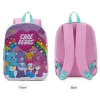 Care Bears 15" Girls Backpack With Padded Straps & Zip Compartment - Ideal Toddler Bookbag For School & Travel