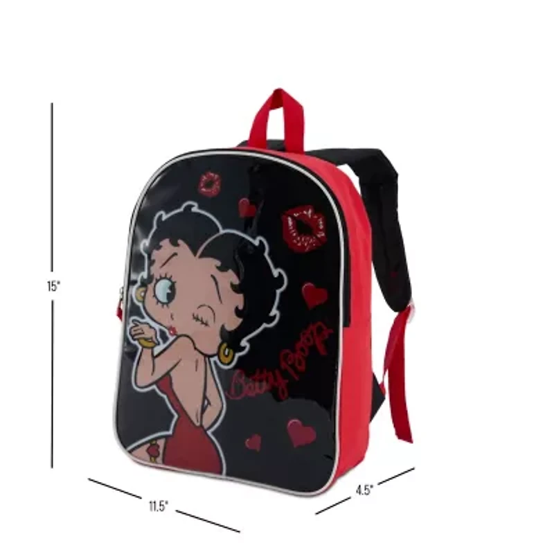 Betty Boop 15" Girls Backpack With Padded Straps & Zip Compartment - Ideal Toddler Bookbag For School & Travel