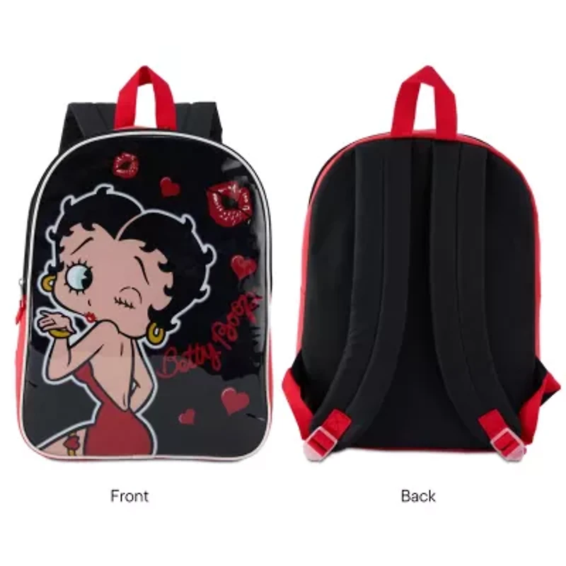 Betty Boop 15" Girls Backpack With Padded Straps & Zip Compartment - Ideal Toddler Bookbag For School & Travel