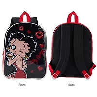 Betty Boop 15" Girls Backpack With Padded Straps & Zip Compartment - Ideal Toddler Bookbag For School & Travel