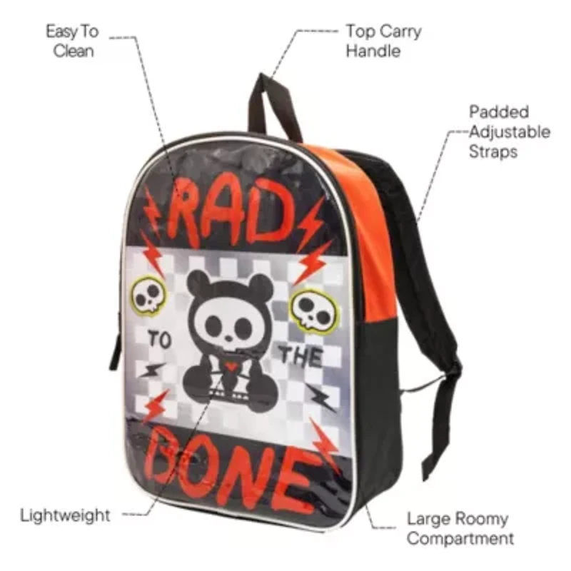 Skelanimals 15" Girls Backpack With Padded Straps & Zip Compartment - Ideal Toddler Bookbag For School & Travel