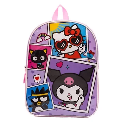 Kuromi 15" Girls Backpack With Padded Straps & Zip Compartment - Ideal Toddler Bookbag For School & Travel