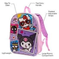 Kuromi 15" Girls Backpack With Padded Straps & Zip Compartment - Ideal Toddler Bookbag For School & Travel