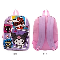 Kuromi 15" Girls Backpack With Padded Straps & Zip Compartment - Ideal Toddler Bookbag For School & Travel