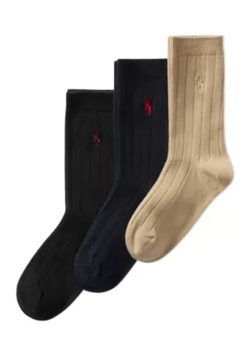Ribbed Dress Socks - 3-Pack