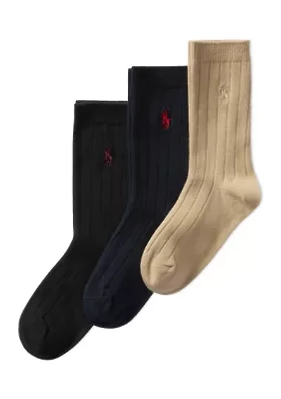 Ribbed Dress Socks - 3-Pack 