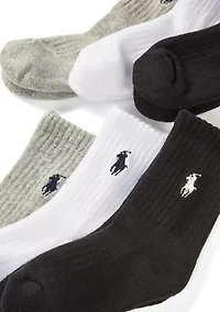 Boys 4-11 Cotton Blend Crew Socks - 6-Pack
