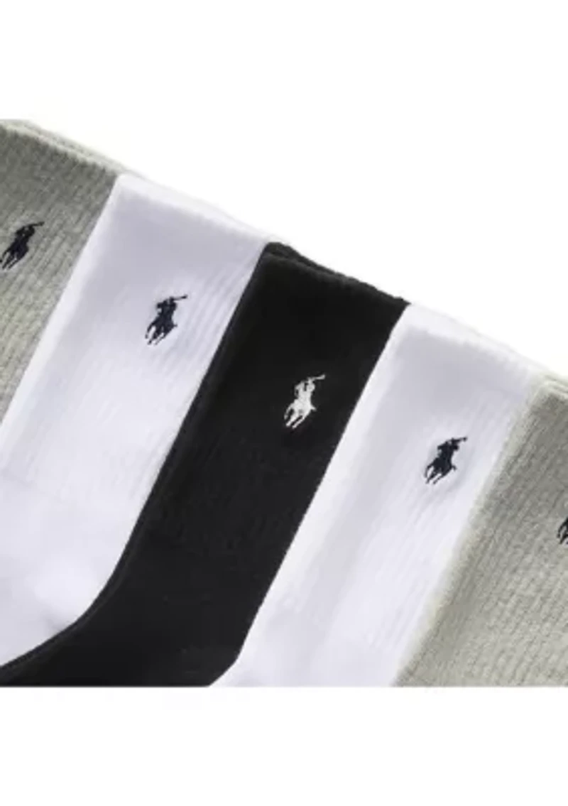 Boys Crew Socks - 6 Pack