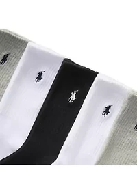 Boys Crew Socks - 6 Pack