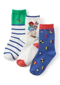 Boys 4-7 Sailing Bear 3-Pack Socks