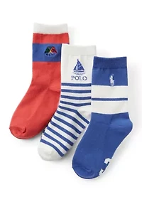 Boys 4-7 Nautical 3 Pack Socks