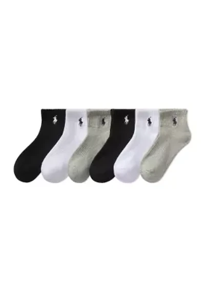Boys Set of 6 Cotton Socks