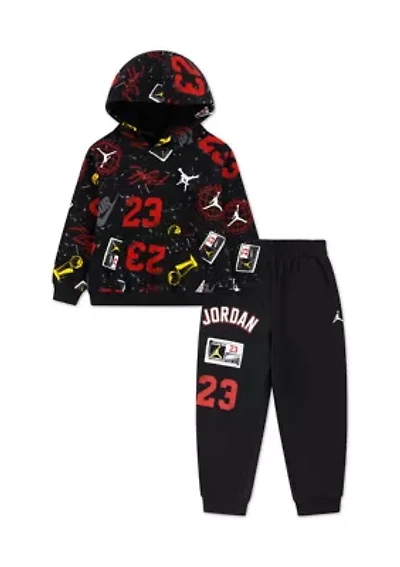 Boys 4-7 All Over Print Hoodie Set