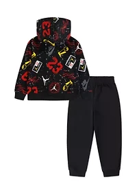 Boys 4-7 All Over Print Hoodie Set