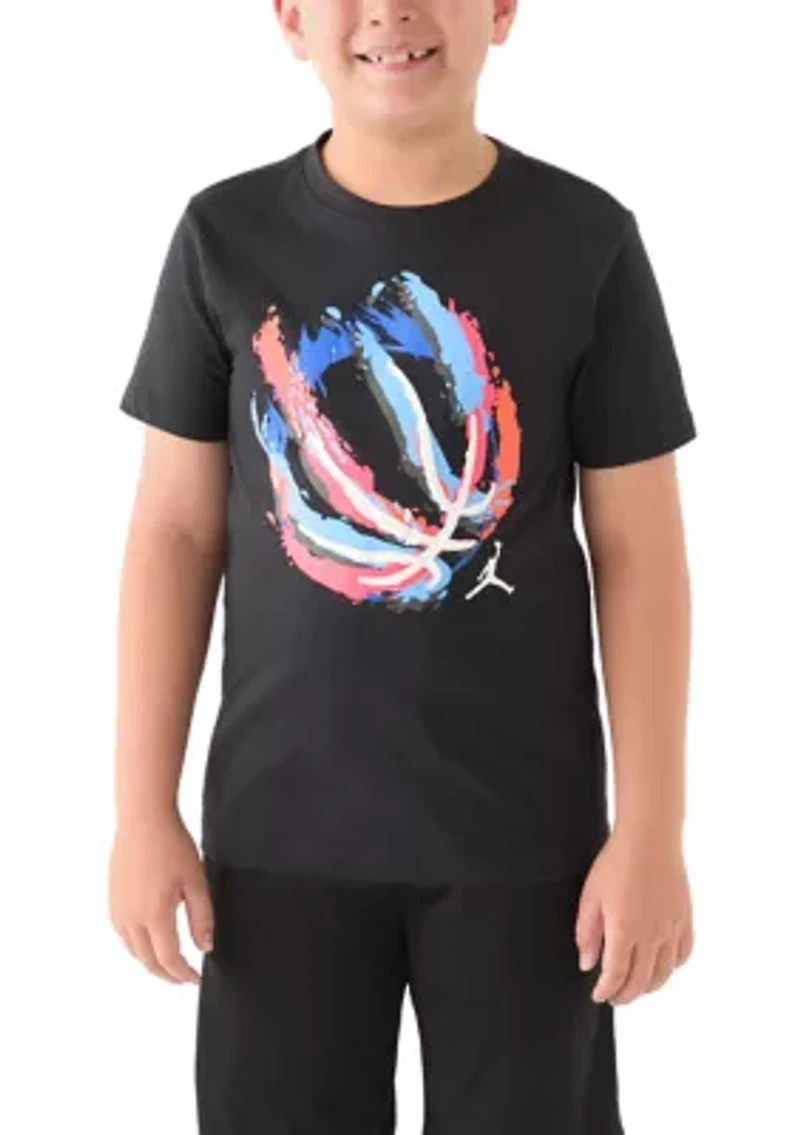 Boys 8-20 Basketball Fire Graphic T-Shirt