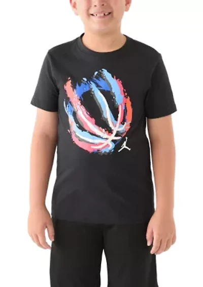 Boys 8-20 Basketball Fire Graphic T-Shirt