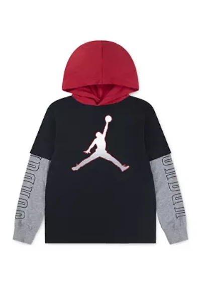 Boys 8-20 Long Sleeve Gametime 2Fer Graphic Hooded T-Shirt