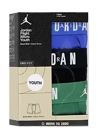 Boys Cotton Boxer Briefs - 3 Pack