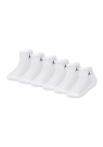 Boys Everyday Essentials 6 Pack Quarter Socks