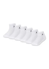 Boys Everyday Essentials 6 Pack Quarter Socks