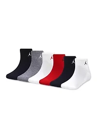 Boys Everyday Essentials 6 Pack Quarter Socks
