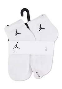 Boys Everyday Essentials 6 Pack Quarter Socks