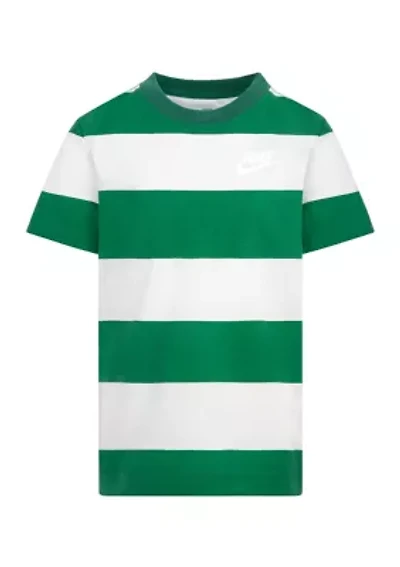 Boys 4-7 Embroidered Logo Striped T-Shirt