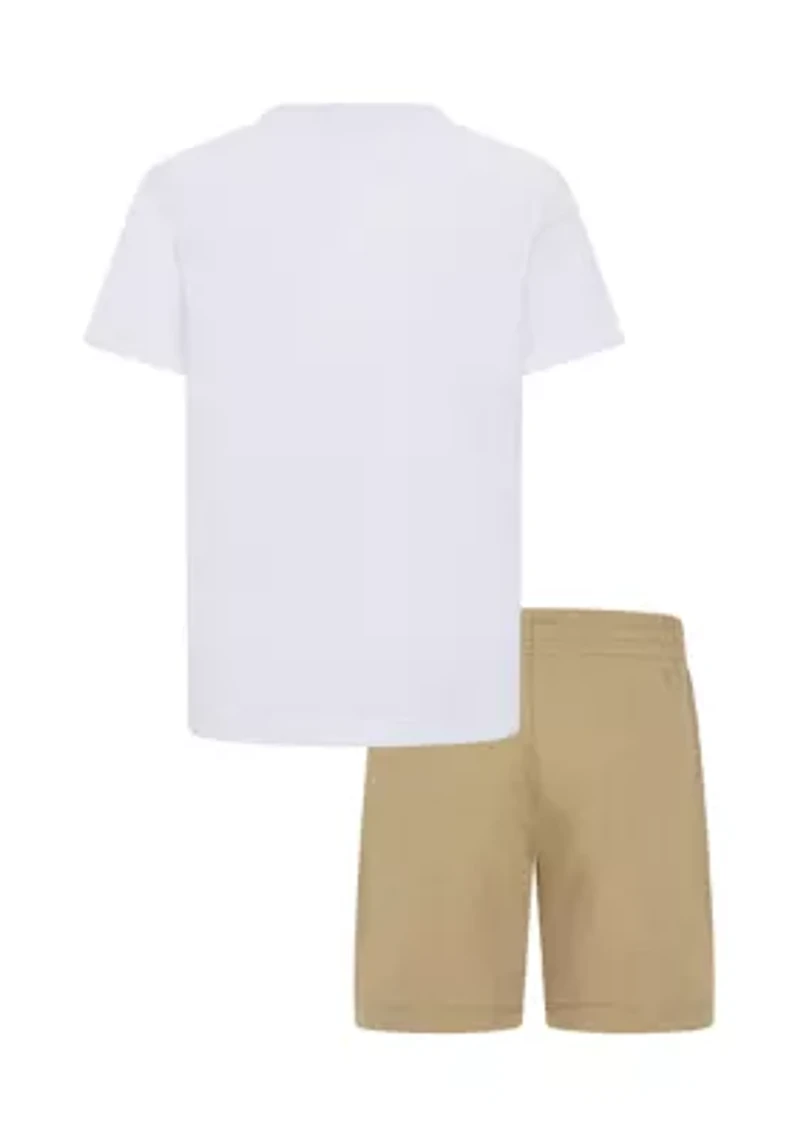 Boys 4-7 Jersey Box Logo Graphic T-Shirt and Shorts Set