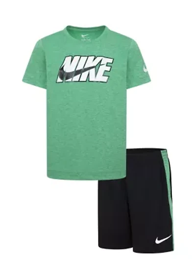 Boys 4-7 Dri Fit Interlock Shorts Set