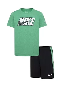 Boys 4-7 Dri Fit Interlock Shorts Set