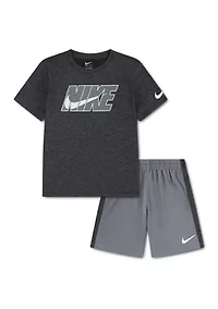 Boys 4-7 Dri Fit Interlock Shorts Set