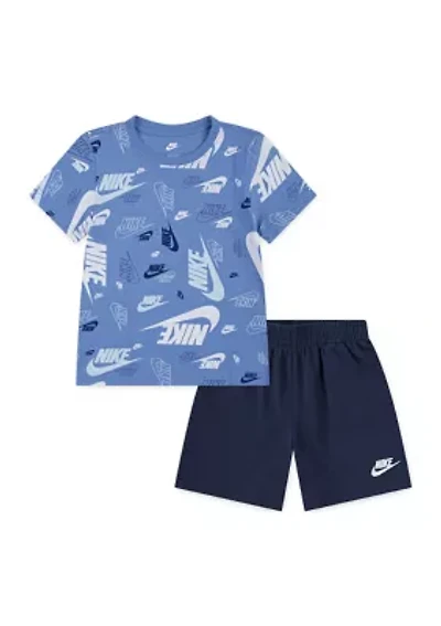 Boys 4-7 Printed T-Shirt and Shorts Set