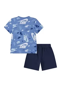 Boys 4-7 Printed T-Shirt and Shorts Set