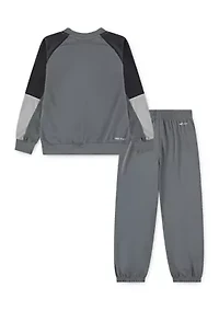 Boys 4-7 Crew Neck Porpus Set