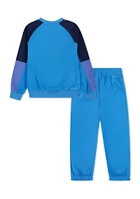 Boys 4-7 Crew Neck Porpus Set