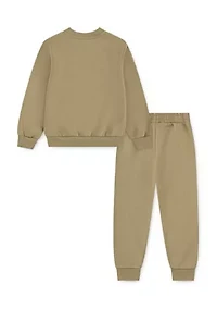 Boys 4-7 Fleece Crew Pant Set