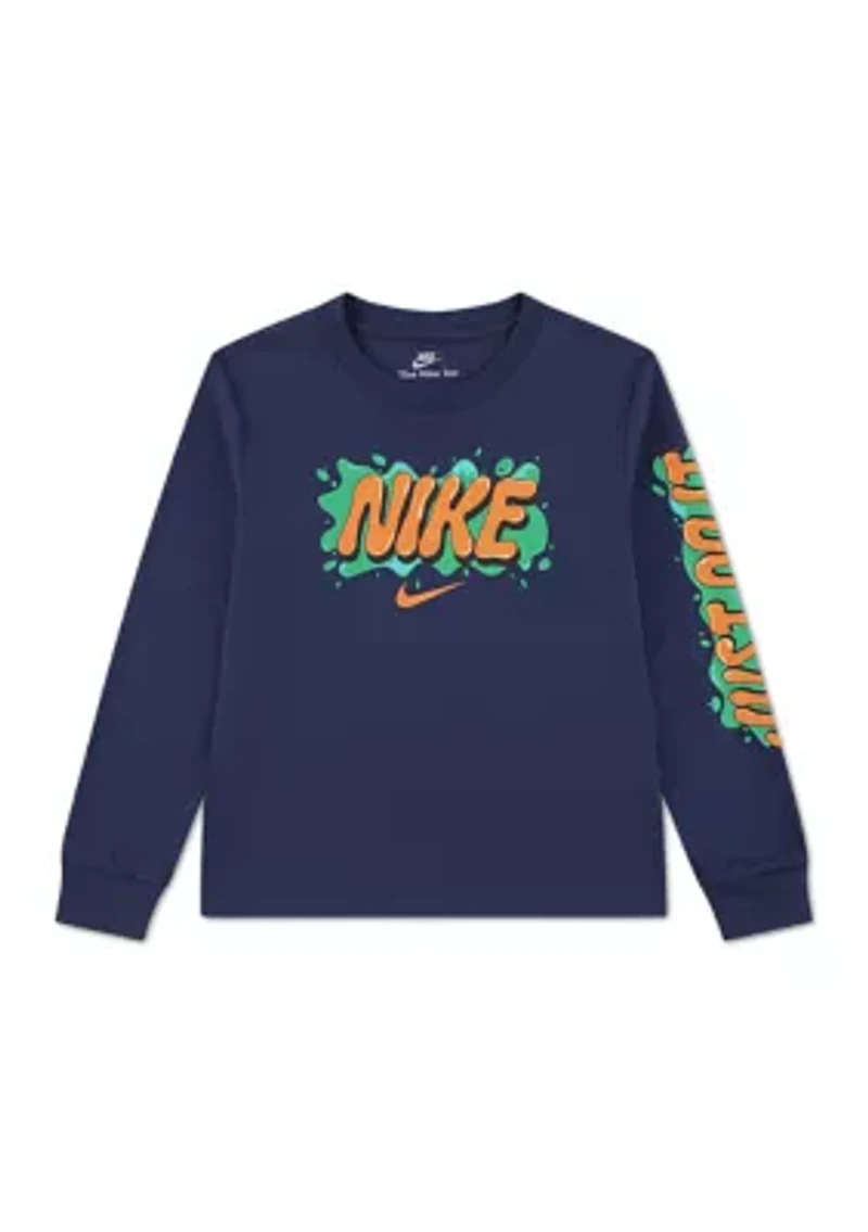 Boys 4-7 Long Sleeve Slime Graphic T-Shirt