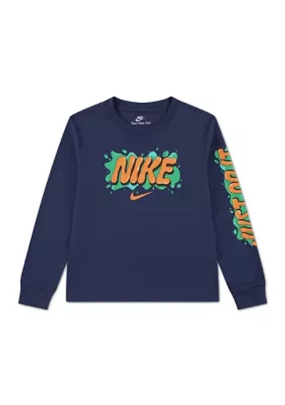 Boys 4-7 Long Sleeve Slime Graphic T-Shirt