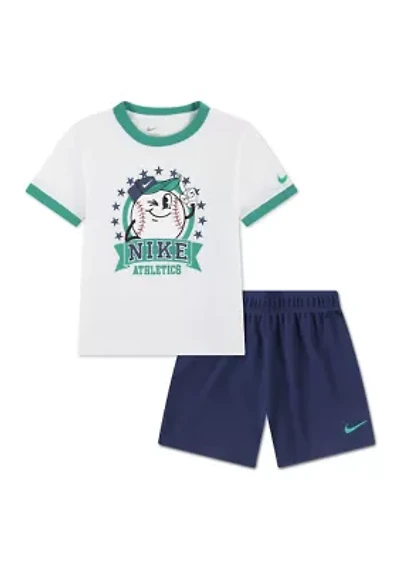 Boys 4-7 Jersey Drop Step Mesh Set