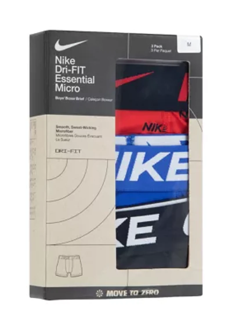 Boys 8-20 Printed 3-Pack Boxer Briefs