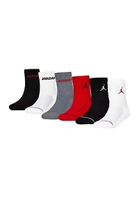 Boys Jordan Legend Crew Socks - 6 Pack