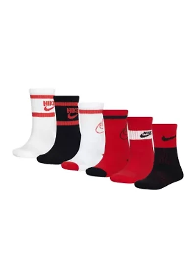 Boys 6-Pack Retro Crew Socks