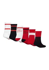 Boys 6-Pack Retro Crew Socks