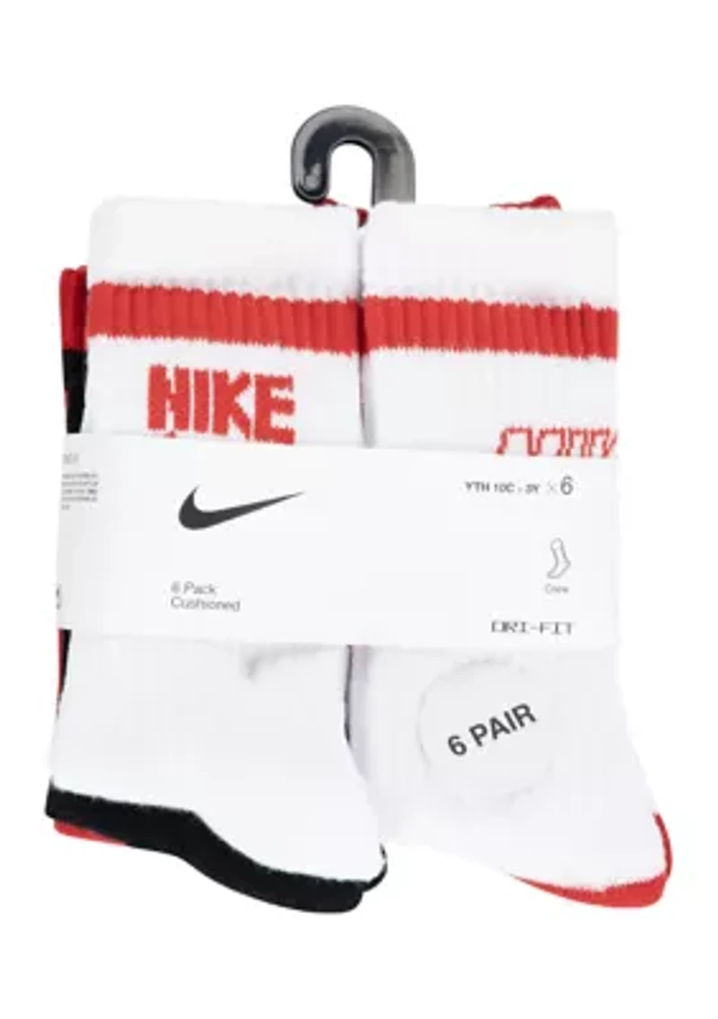 Boys 6-Pack Retro Crew Socks