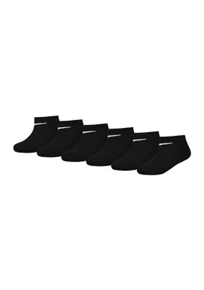 Boys 4-7 6 Pack Mesh Cushion No Show Socks